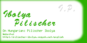 ibolya pilischer business card